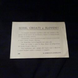 Manifesto 1° guerra mondiale – Militaria – Serbi, croati e sloveni! – N° 489