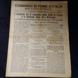 Comando di Fiume D’Italia N°18 Anno I