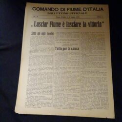 Comando di Fiume D’Italia N°25 Anno I