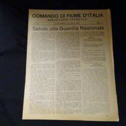 Comando di Fiume D’Italia N°28 Anno I