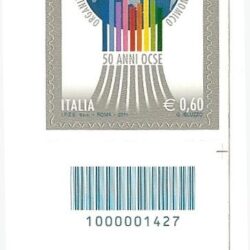 Italia Repubblica 2011 50° Anniversario dell’Organizzazione per la Cooperazione e lo Sviluppo Economico (OCSE) – Codice a barre
