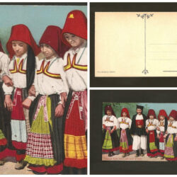 Cartolina Costumi Sardi Il ballo delle donne di Ollolai