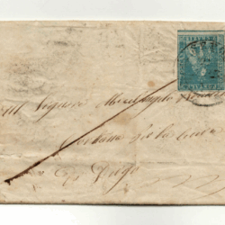 Lotto 3 buste Toscana Antichi stati italiani 2 crazie azzurro I e II emissione