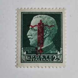 RSI 1944 25 cent Soprastampa rovescio Varietà